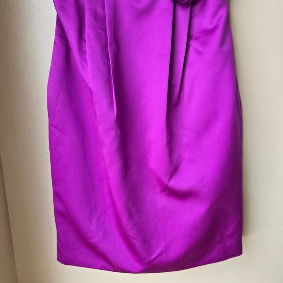 Purple Satin Mini Homecoming Dress Sleeveless Party Cocktail Size 10 M NWT - Picture 7 of 12